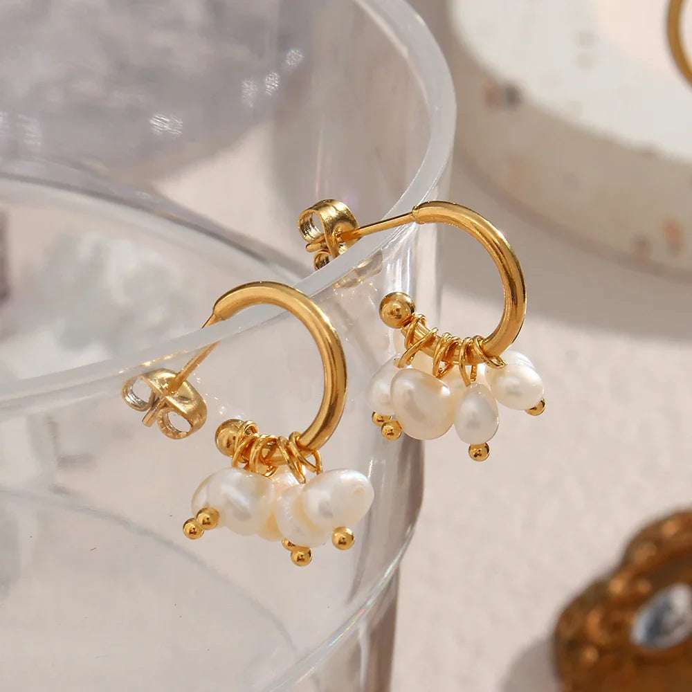 BowLift | 18k Dainty Pearl Droplet Dangle Earrings