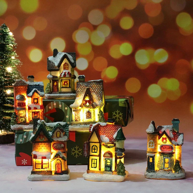 LED Christmas Decoration with Battery – Lit Decorative House for Festive Atmosphere | Bowlift