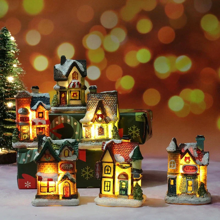 LED Christmas Decoration with Battery – Lit Decorative House for Festive Atmosphere | Bowlift