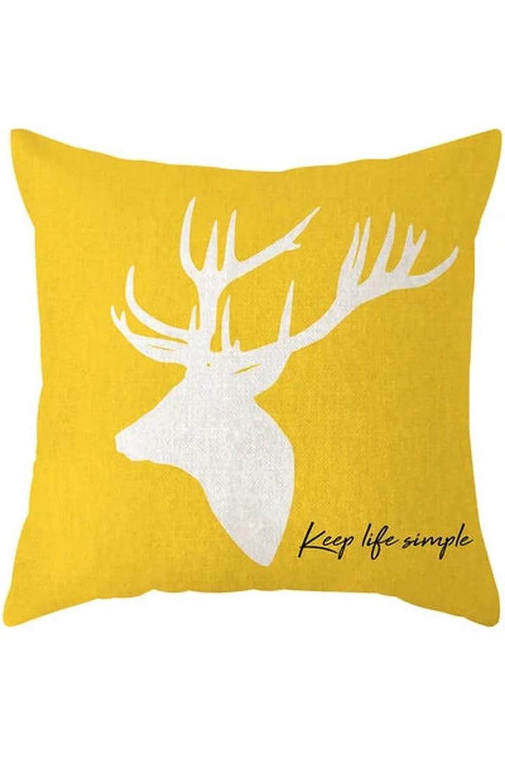 Yellow deer geometry pillowcase | Bowlift