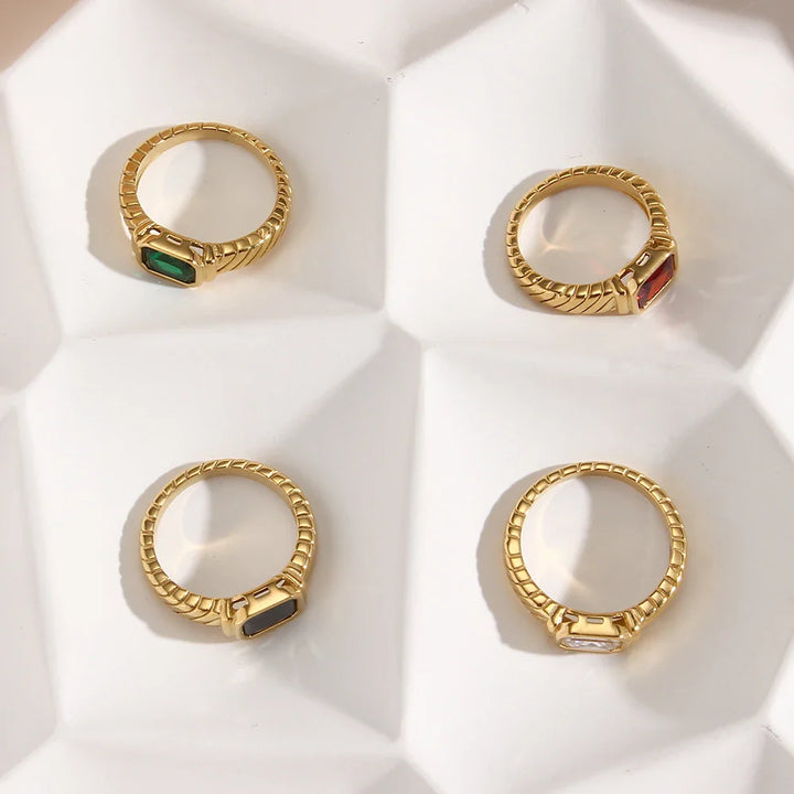 BowLift | Cross Striped Baguette Diamond Ring