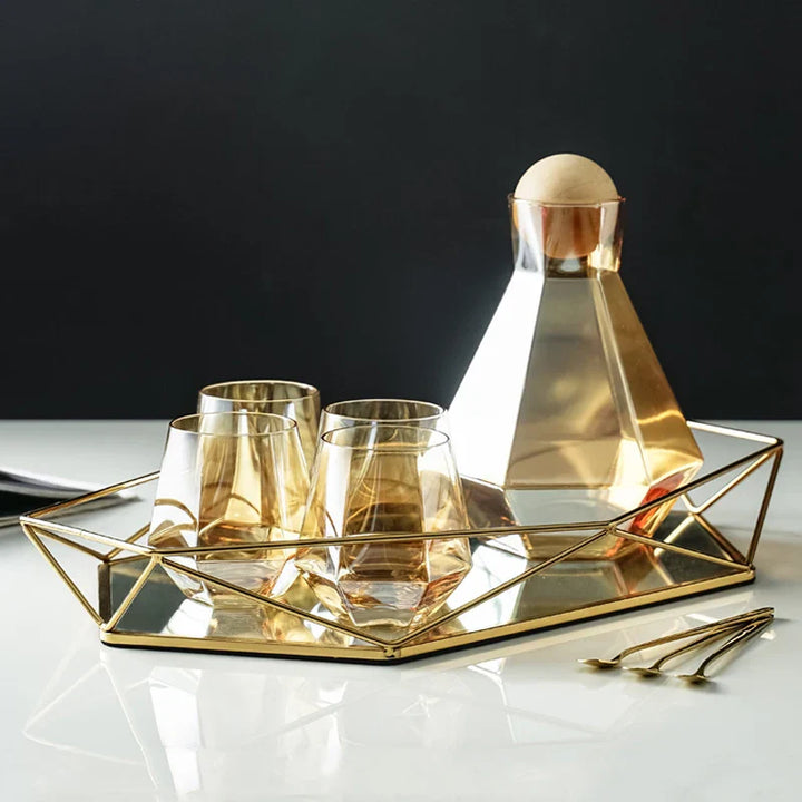 Polygon Glass Tray Bowlift