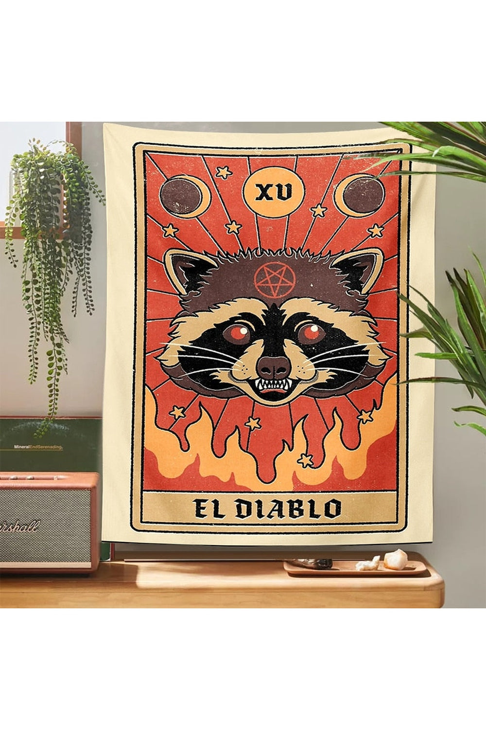 Demonic Raccoon Tapestry | Bowlift
