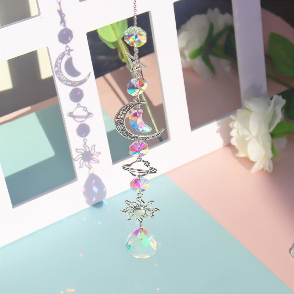 Dream Combo Symphony Crystal Wind Chime Moon Sun Catcher | Bowlift