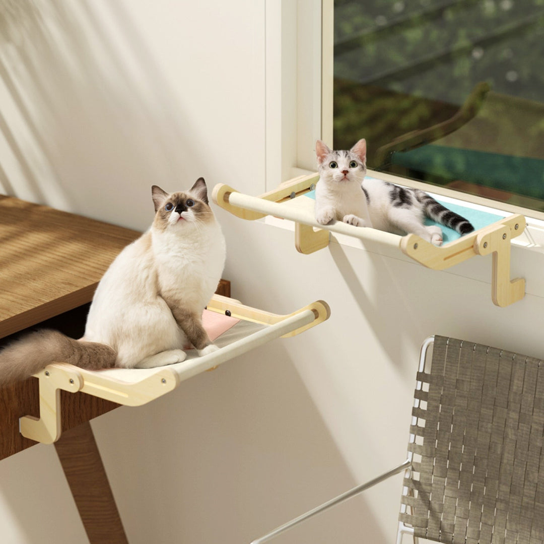 BowLift | Wooden Window Cat Hanging Bed