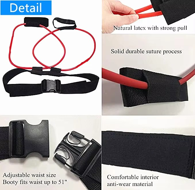 BowLift | Resistance Training Belt with Elastic Bands for Squats, Leg Strength and Agility Workouts