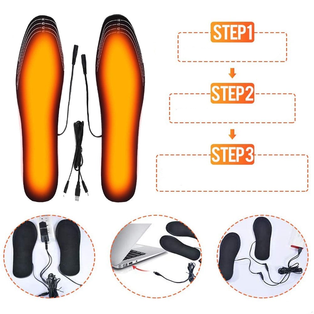 BowLift | Rechargeable Heated Insoles – USB rechargeable with Adjustable Heat Settings