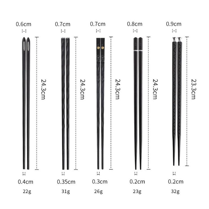BowLift | DineLux – Luxurious Chopstick Set with Refined Designs (5 Pairs)