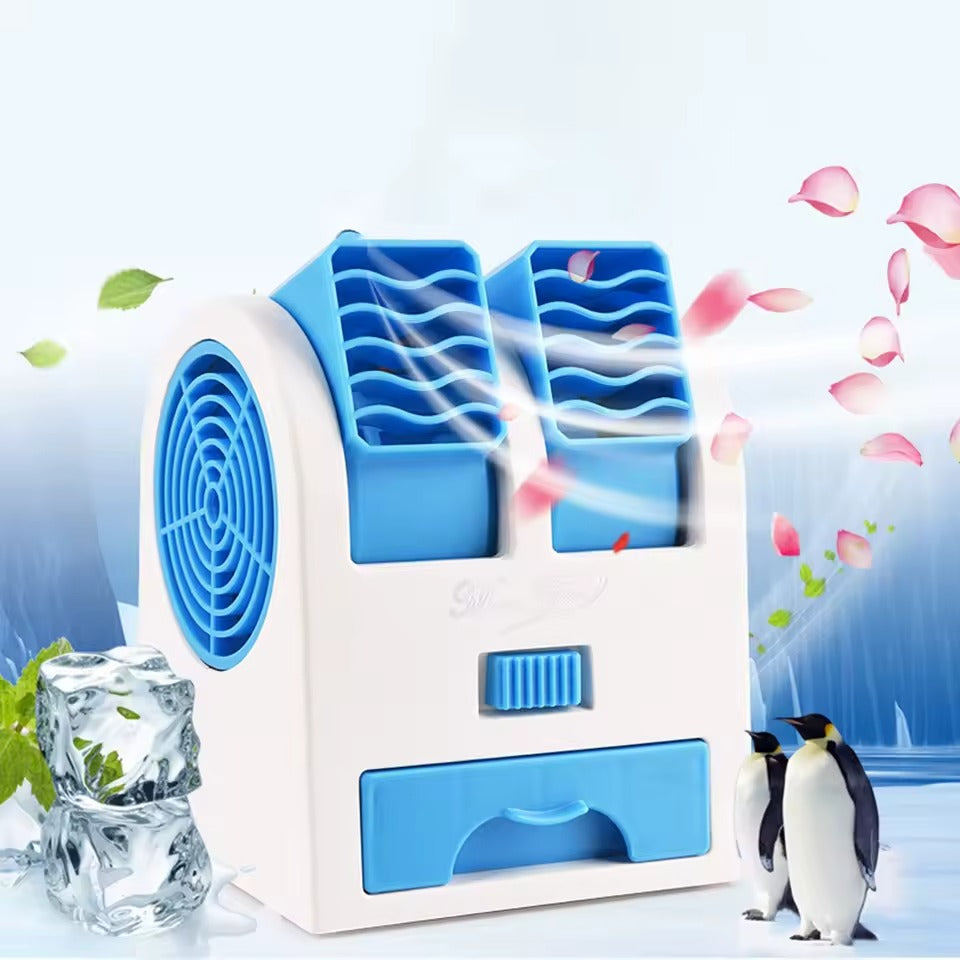Dual-Outlet Turbo Cooling Desk Humidifier Fan | Bowlift