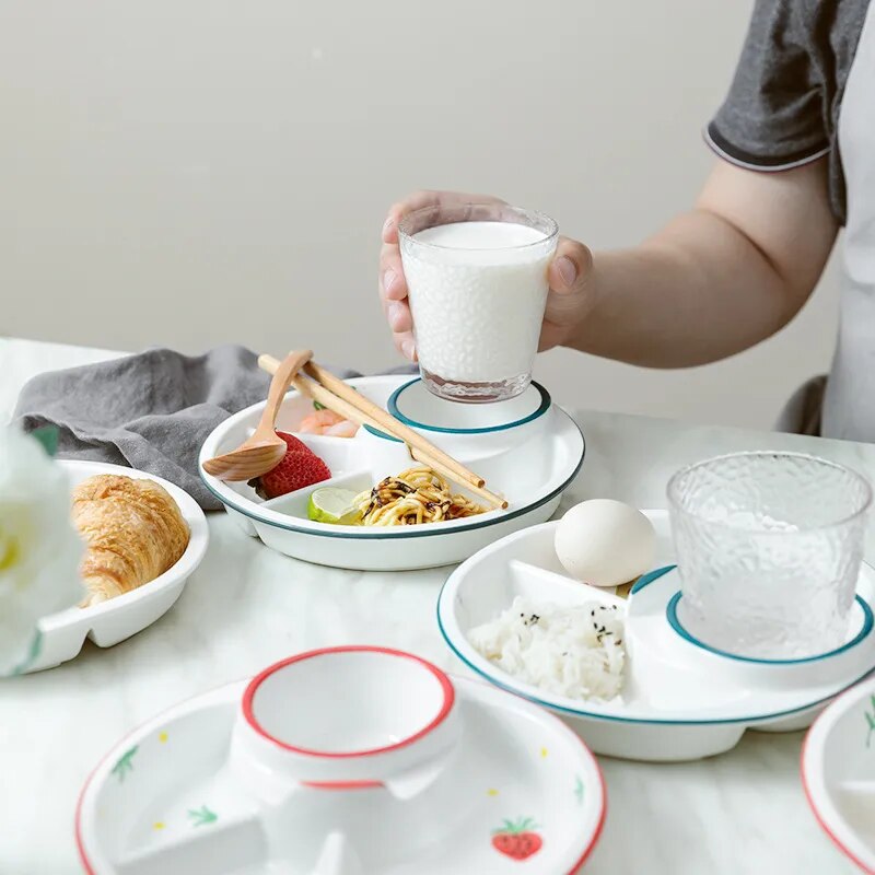 BowLift | Breakfast Combo Nordic Ceramic Plate