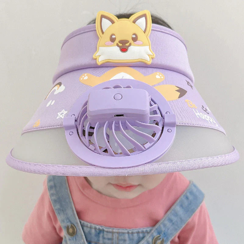 BowLift | Children's Sun Hat with Fan – Adjustable Summer Hat with Frog Design