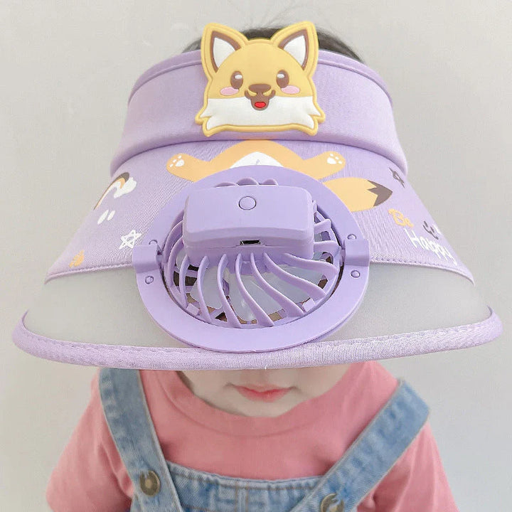 BowLift | Children's Sun Hat with Fan – Adjustable Summer Hat with Frog Design