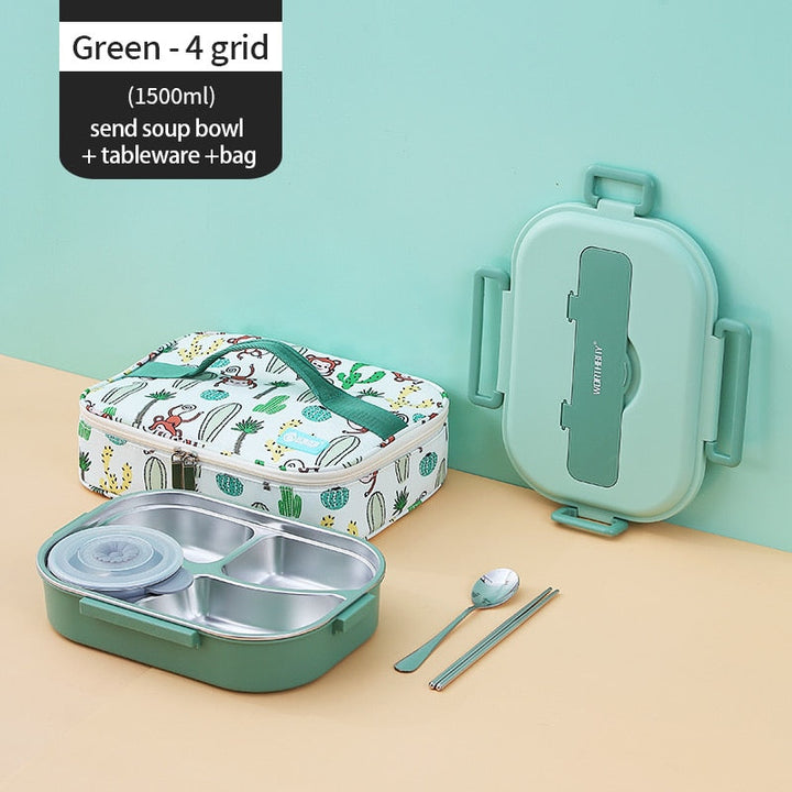 Stainless Steel Multi Compartment Kids Lunch Box | Bowlift