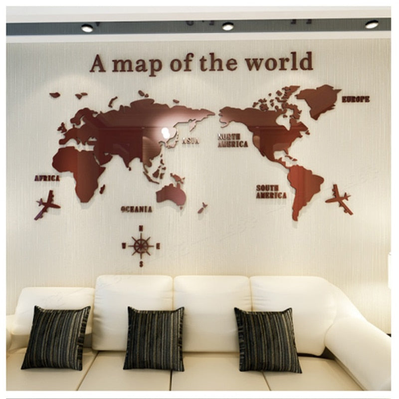 Globe Vision World Map Sticker | Bowlift