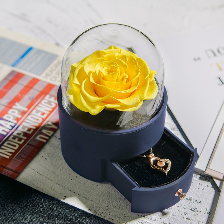 BowLift | Natural Eternal Rose Necklace Jewelry Box