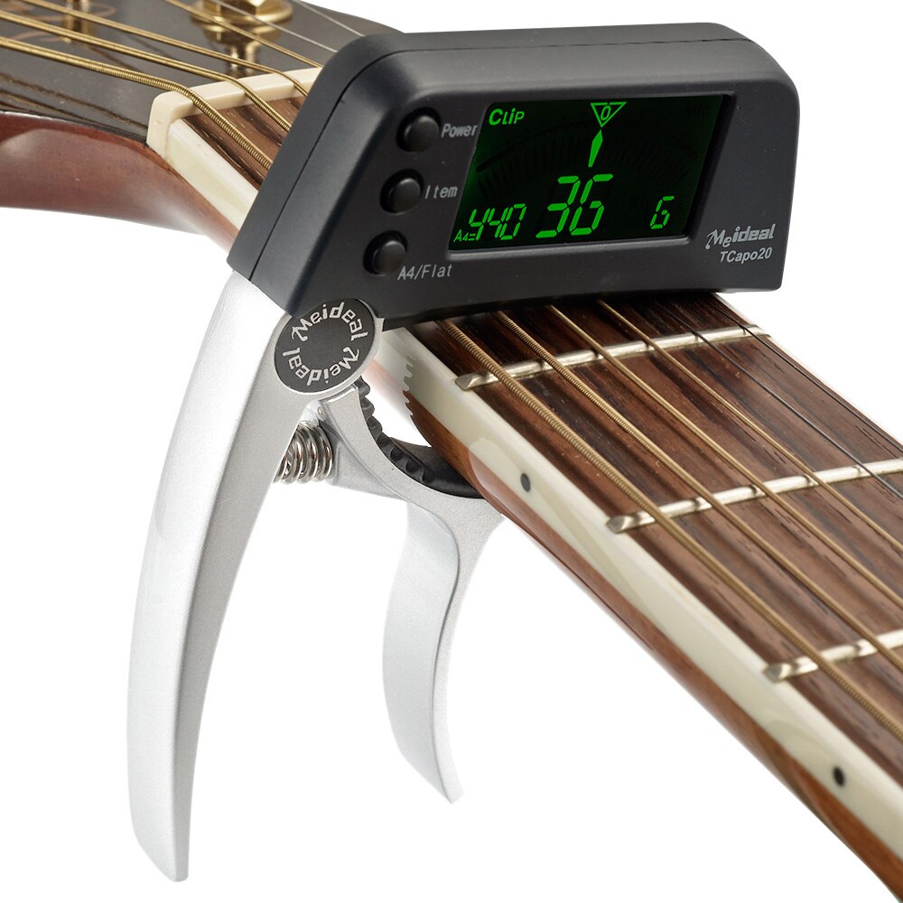 BowLift | Capo & Tuner "TuneGrip" – 2-in-1 Guitar accessory with LCD screen