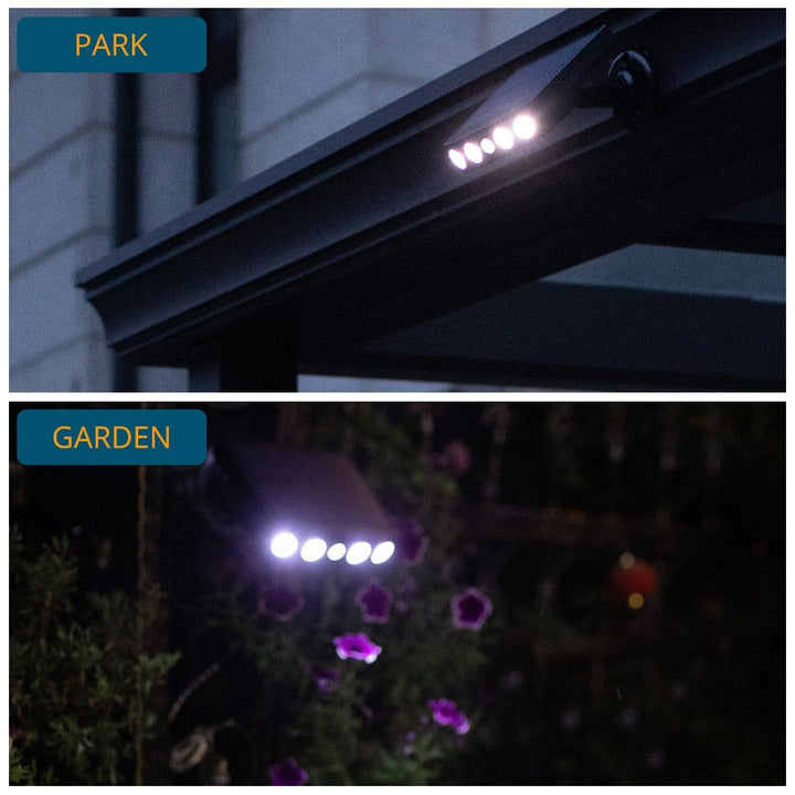 LED Solar Motion Sensor Outdoor Light | Bowlift