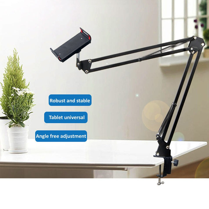 BowLift | Long Arm Heavy-Duty Desk Mount Tablet Holder