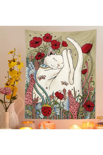 Cat-themed wall tapestry | Bowlift