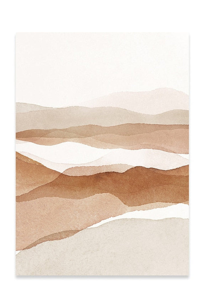 Academia Beige Landscape Canvas | Bowlift