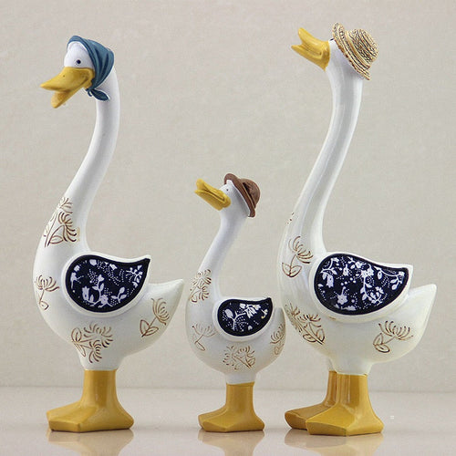 BowLift | 3Pcs Resin American Style Duck Table Decor