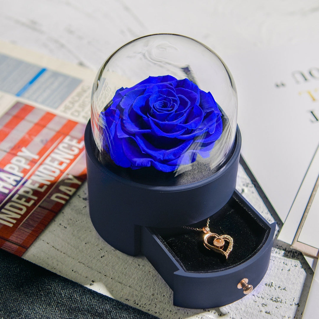 BowLift | Natural Eternal Rose Necklace Jewelry Box