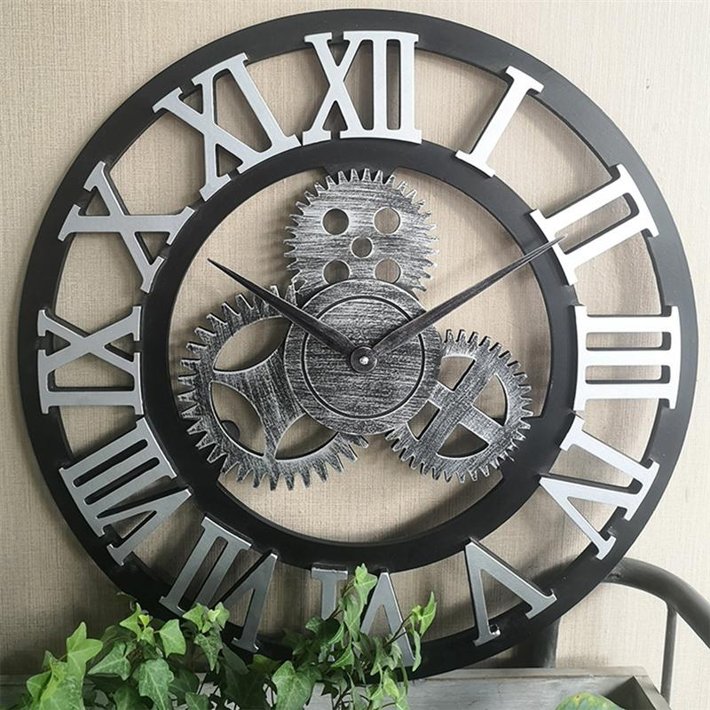 Handmade Oversized 3D Retro Decorative Wall Clock | Bowlift