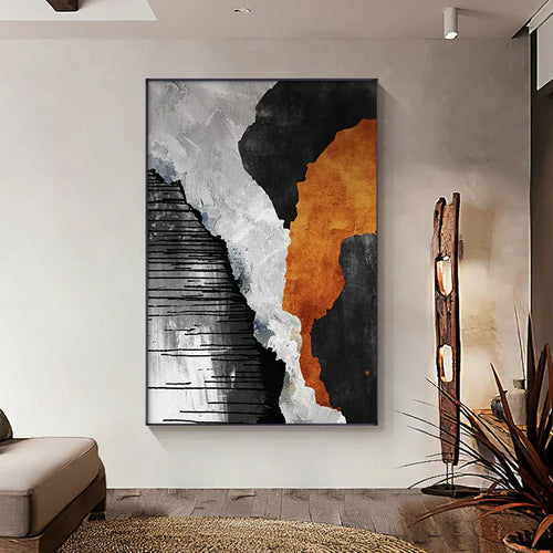 Striking Color Schemes Contemporary Abstract Wall Art Fine Art Canvas Prints Centerpiece Pictures For Urban Apartment Living Room Art For Modern Living | Bowlift