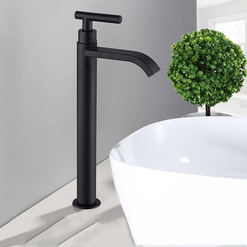BowLift | Basin Tap Matte Black Single Lever Mixer