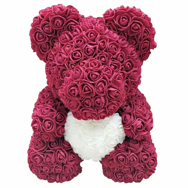 BowLift | Rose Teddy Bear with Handmade Foam Roses – 40cm