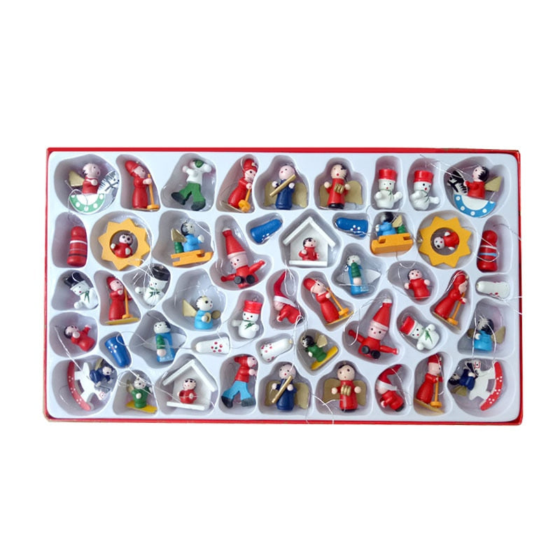 BowLift | 48pcs Santa's Runners Wooden Decoration Set