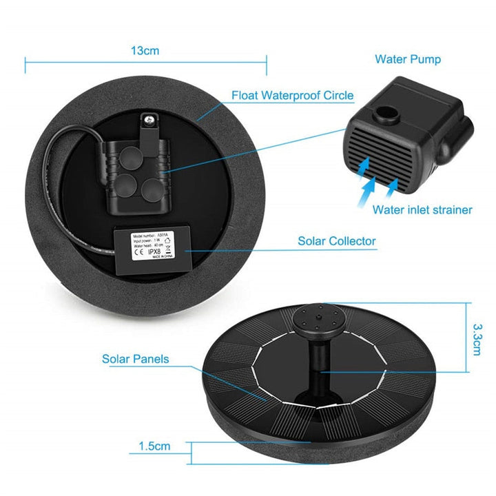 ZenFlow Fountain - Sustainable Solar Energy Garden Accessory Bowlift