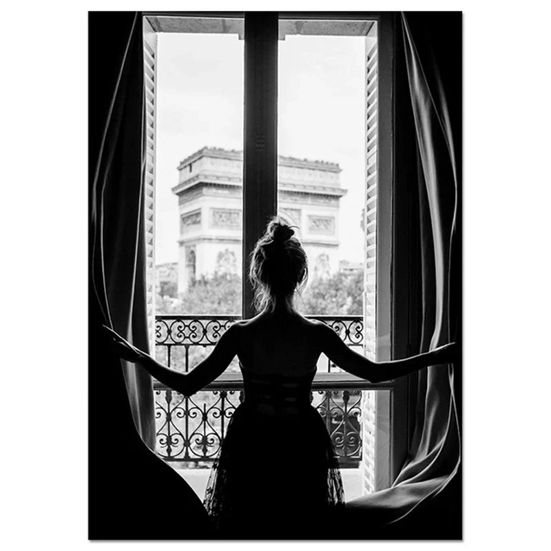 Pink Angel Wings Ballet Dancer Wall Art Fine Art Canvas Prints Black White Fashion Pictures For Living Room Bedroom Salon Art Decor | Bowlift