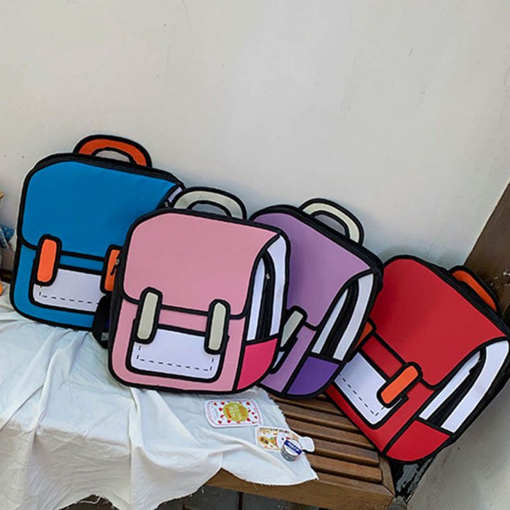 BowLift | Creative 2D Unisex Cartoon Backpack