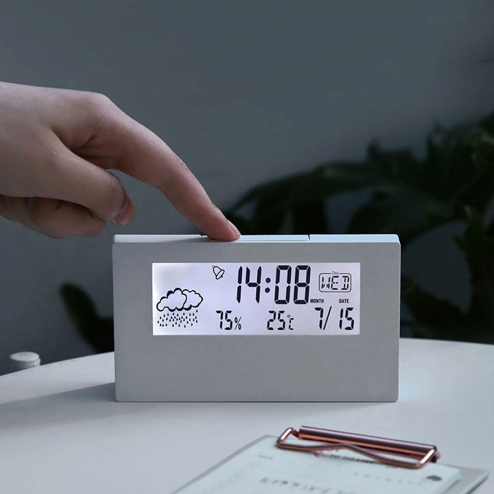 Transparent Crystal Vision Multifunctional Desktop Clock | Bowlift