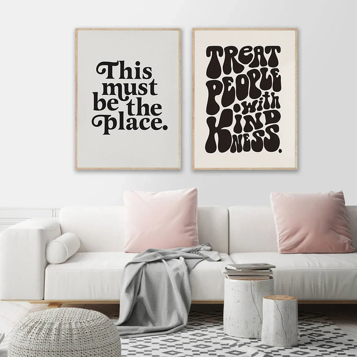Inspirational Quotations Wall Art Fine Art Canvas Prints Black White Poster Letters and Quotes Pictures For Living Room Bedroom Nordic Home Decor | Bowlift