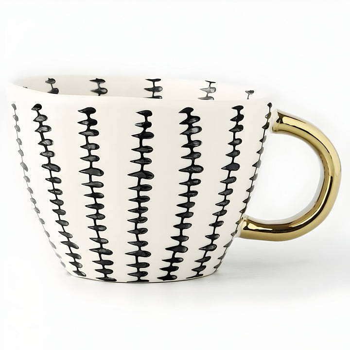 Ceramic mug with geometric design – Stylish and modern | Ideal for coffee or tea | Bowlift