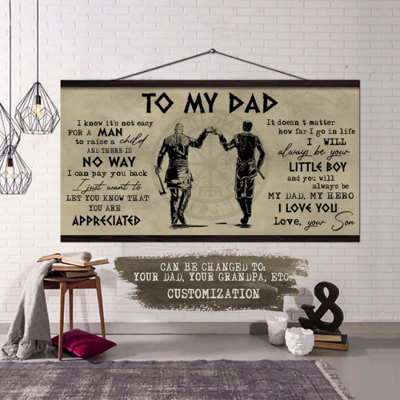 Personalized Father And Son Canvas Print | Bowlift