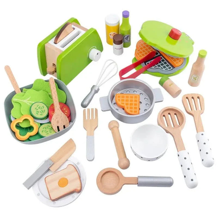 BowLift | Premium wooden play kitchen with blender, toaster & coffee machine