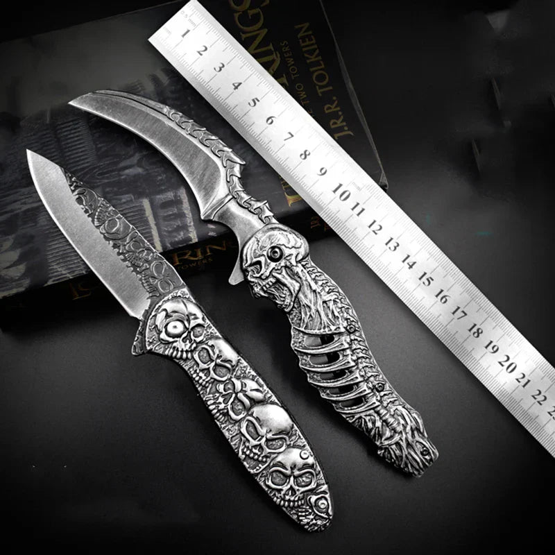 Tactical Nigh Skull Foldable Pocket Knife | Bowlift