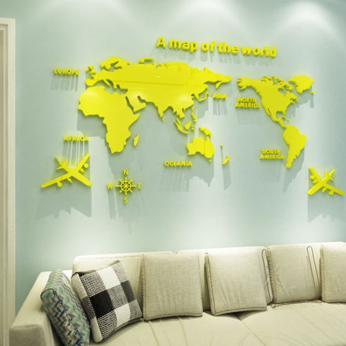 Globe Vision World Map Sticker | Bowlift