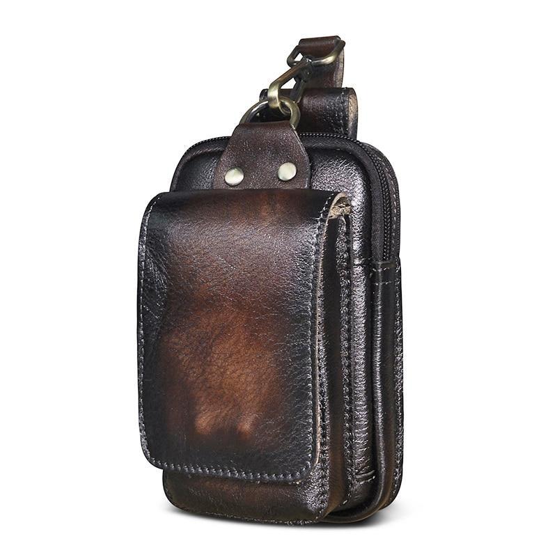 Genuine Leather Men's Hip Bag