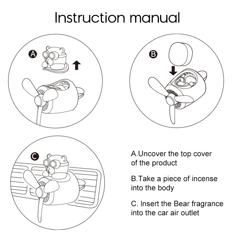 BowLift | Bear Pilot Rotating Car Air Freshener