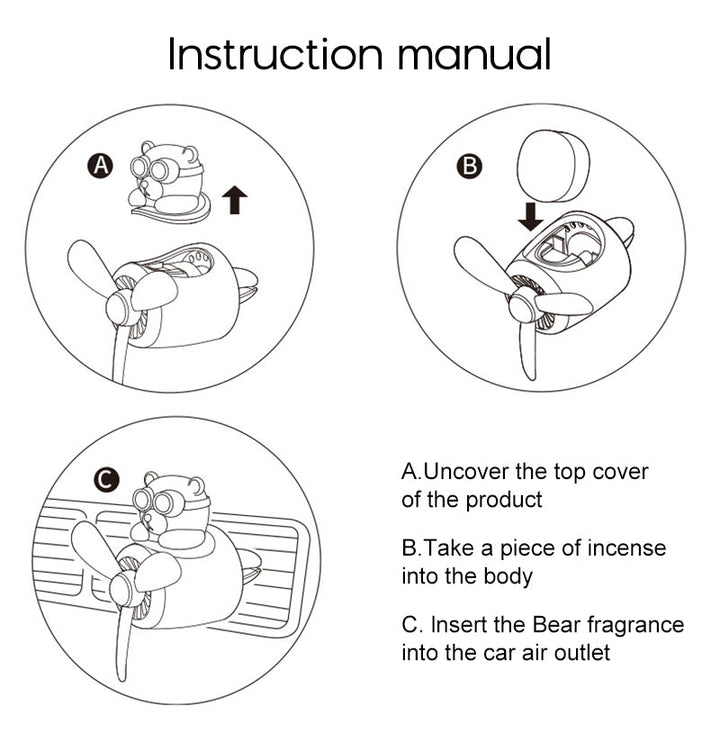 BowLift | Bear Pilot Rotating Car Air Freshener