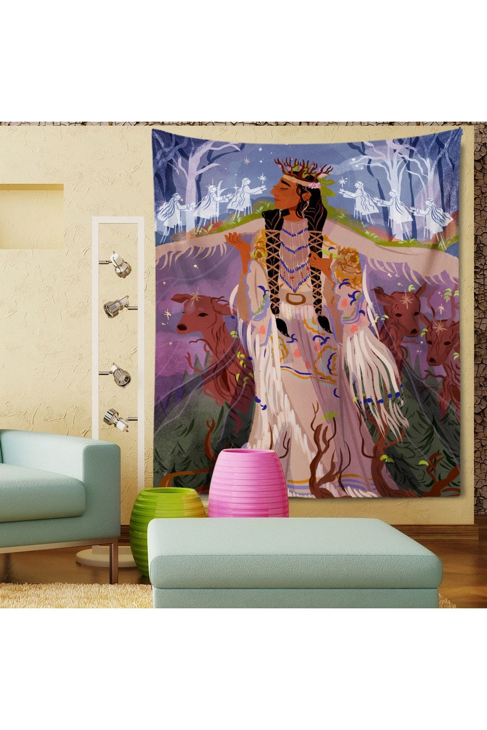 inspired velvet mandala wall tapestry | Bowlift