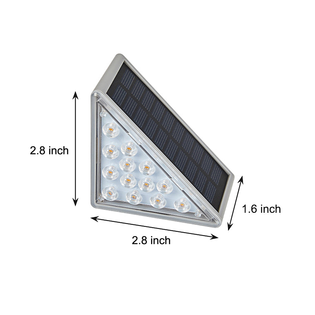 Triangular Intelligent Waterproof LED Solar Outdoor Step Lighting | Bowlift
