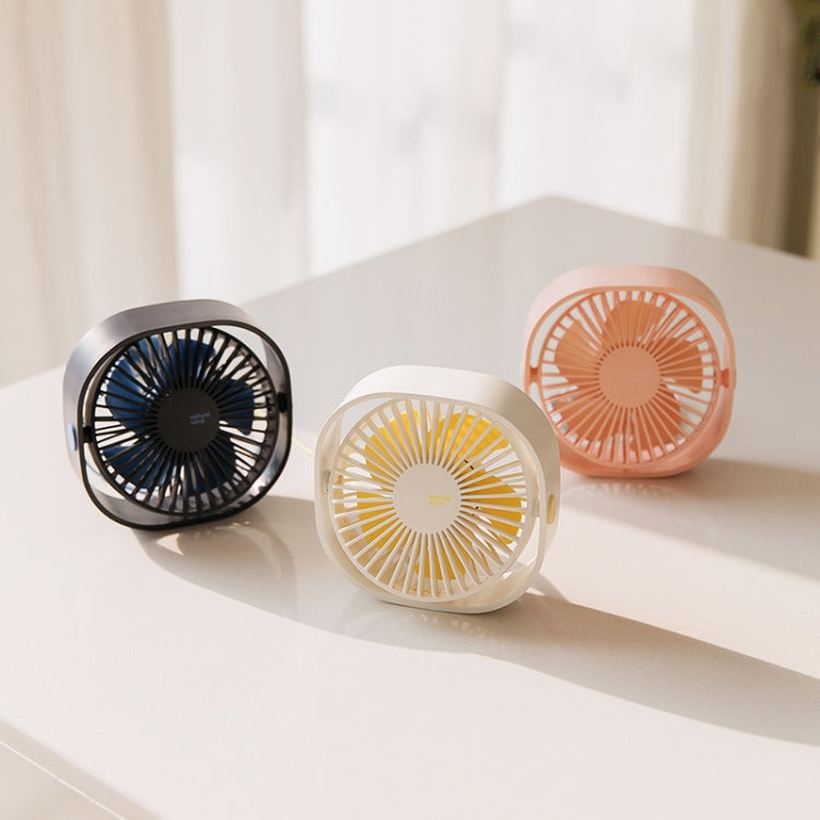 360 Degree Rotation  Wind 3 Speeds Mini USB Desktop Fan (Pink) | Bowlift