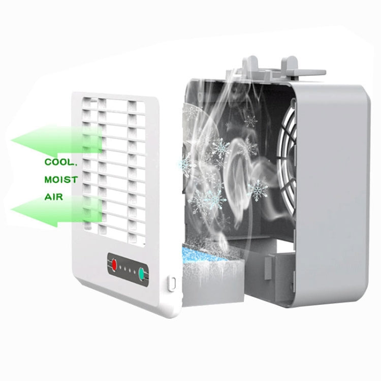 Portable Mini Silent Household Energy Saving Desktop Air Conditioner Fan Electric Air Cooler(White) | Bowlift