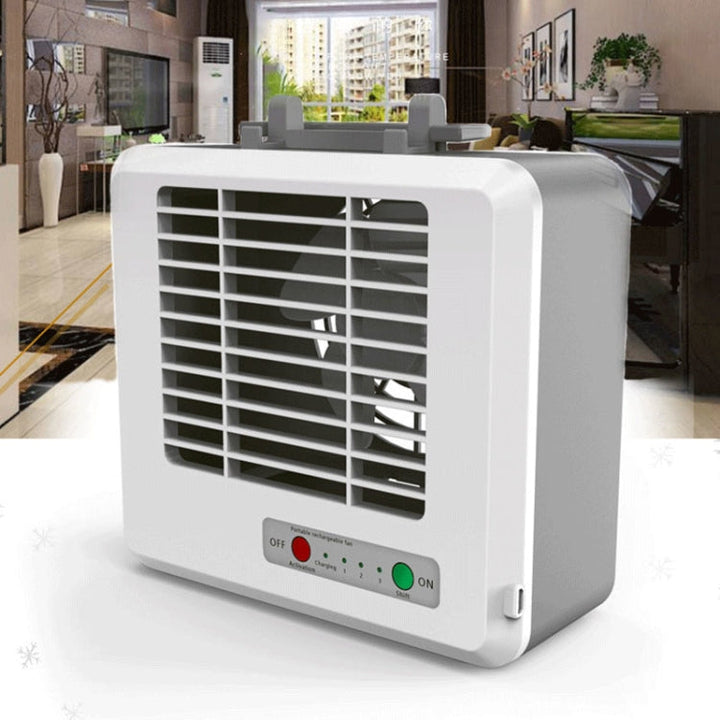 Portable Mini Silent Household Energy Saving Desktop Air Conditioner Fan Electric Air Cooler(White) | Bowlift