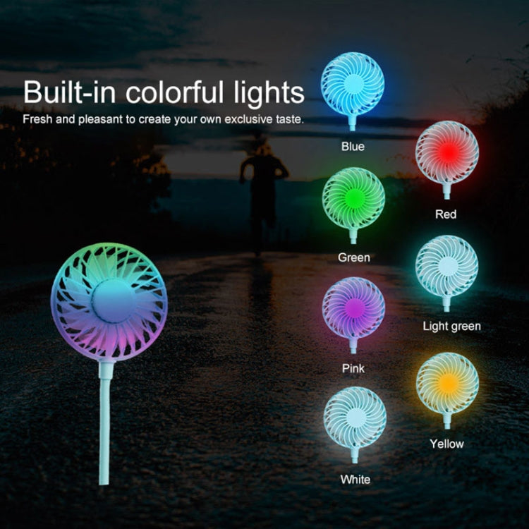 Creative Mini Hanging Neck Type Fan Outdoor LED Fan (Blue) | Bowlift